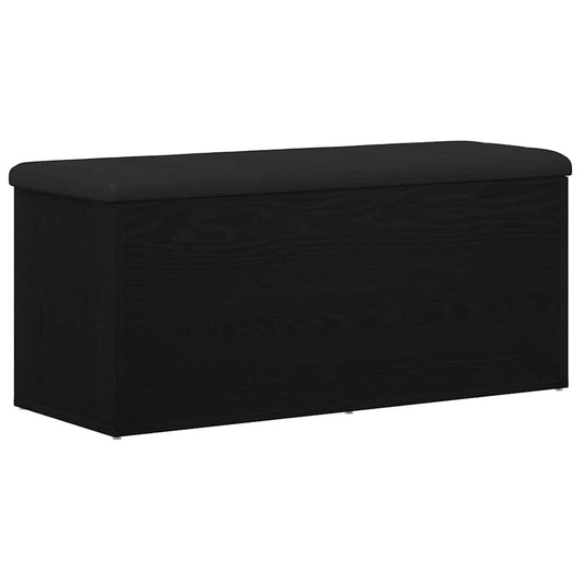 vidaXL Παγκάκι με αποθήκευση Μαύρη δρυς 102 x 42 x 45 εκ.