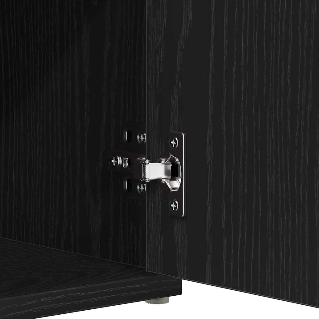 vidaXL Πάγκος για παπούτσια Μαύρο 100 x 30 x 48 εκ Επεξεργασμένο ξύλο