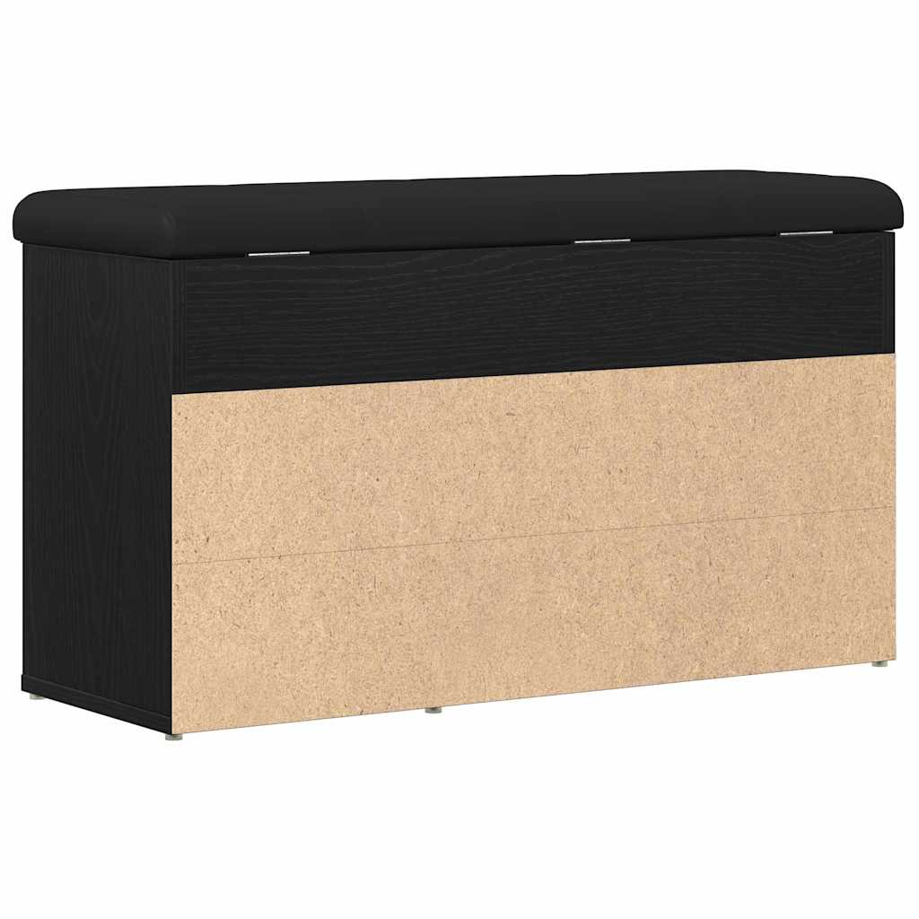 vidaXL Πάγκος για παπούτσια Μαύρο 80 x 30 x 45 cm Επεξεργασμένο ξύλο