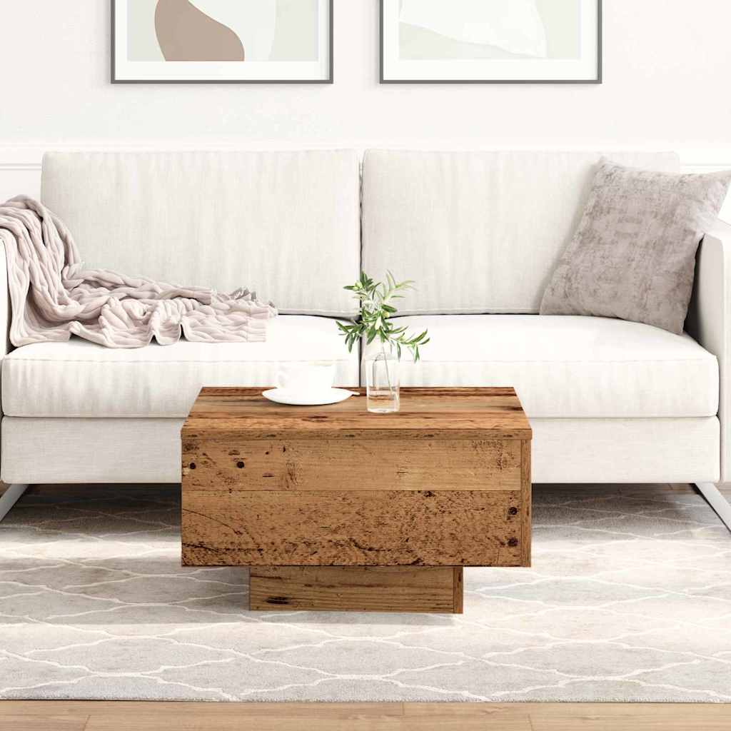 vidaXL Τραπεζάκι σαλονιού Παλιό Ξύλο 55 x 55 x 31 cm