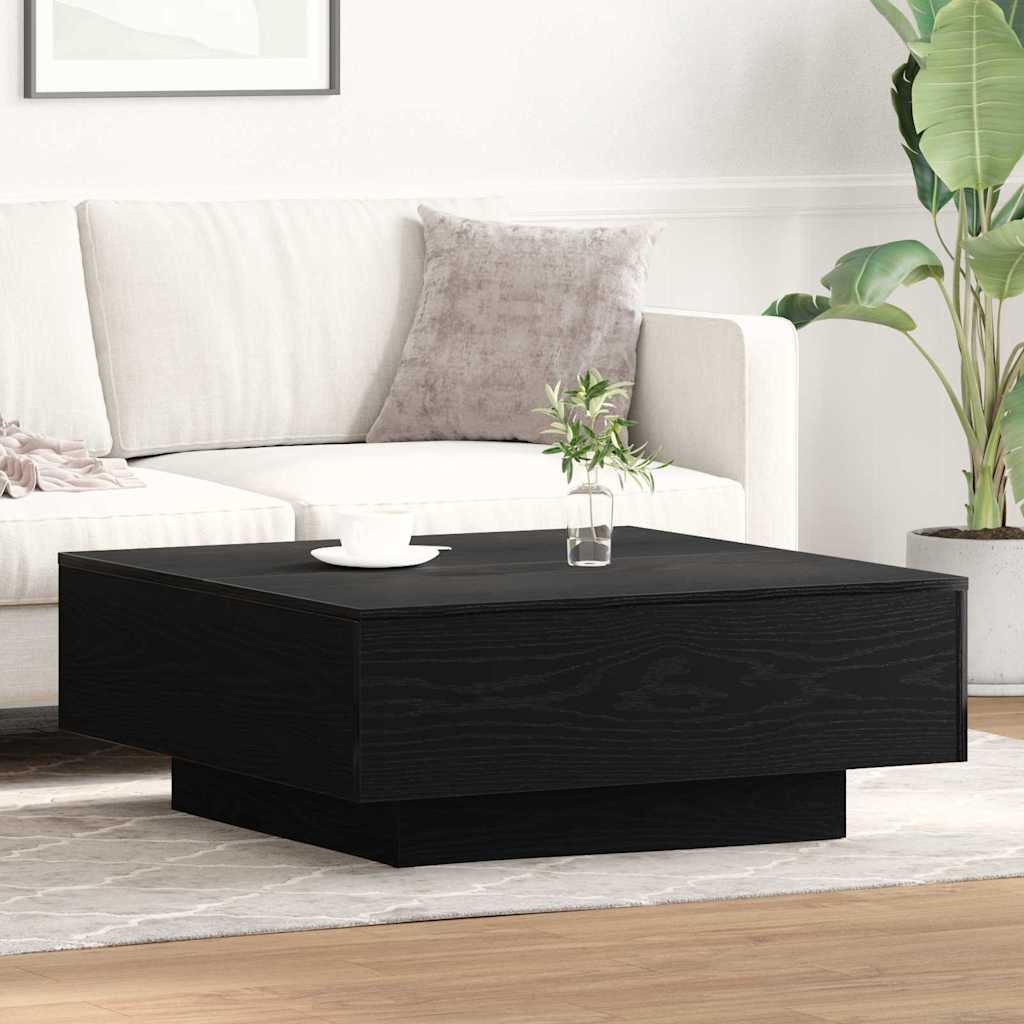 vidaXL Τραπεζάκι σαλονιού Μαύρη Οξυά 80 x 80 x 31 cm