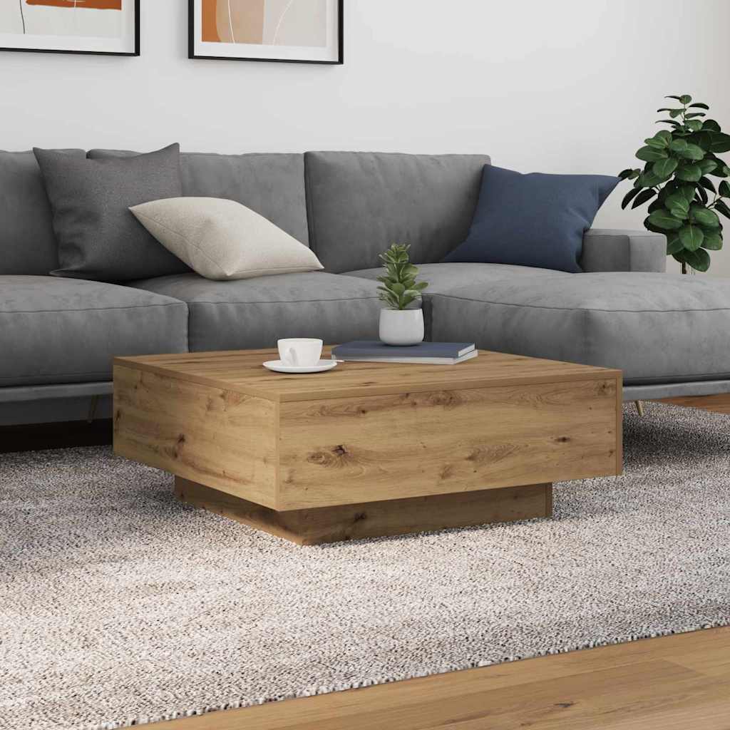 vidaXL Τραπεζάκι σαλονιού Artisan Oak 80 x 80 x 31 cm