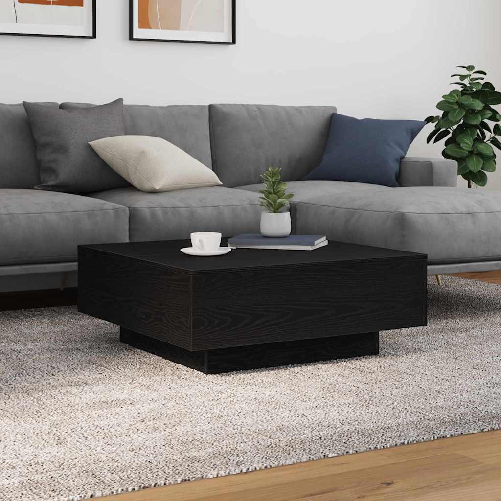 vidaXL Τραπεζάκι σαλονιού Μαύρη Οξυά 80 x 80 x 31 cm