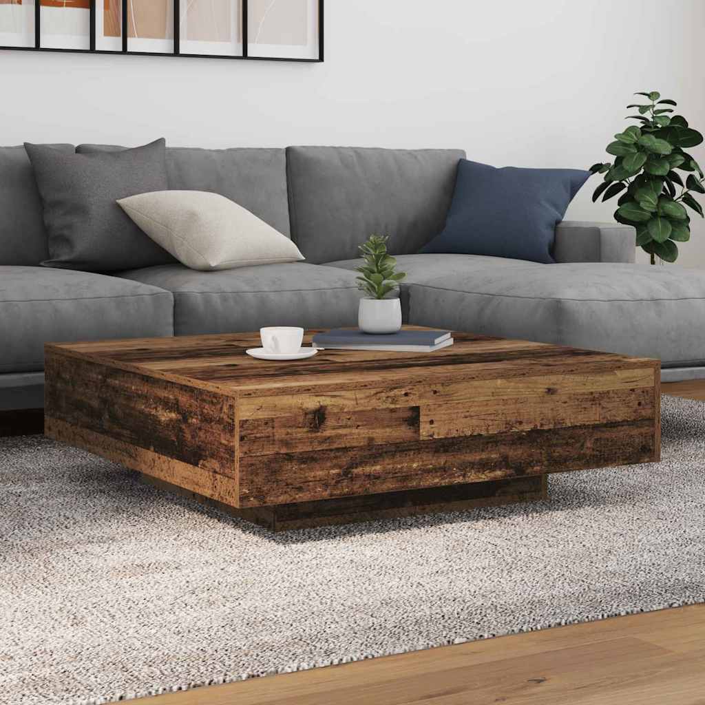 vidaXL Τραπεζάκι σαλονιού Παλιό ξύλο 100 x 100 x 31 cm