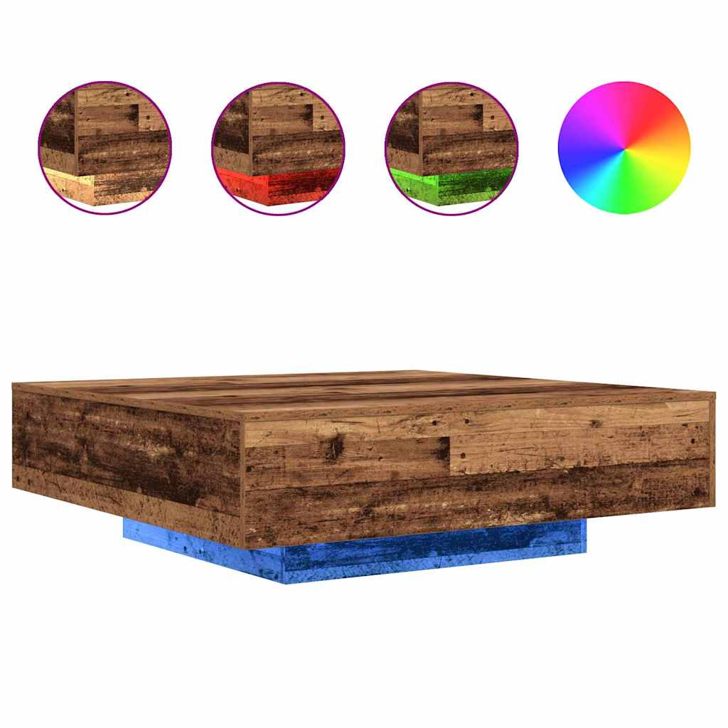 vidaXL Τραπεζάκι σαλονιού Παλιό ξύλο 100 x 100 x 31 cm