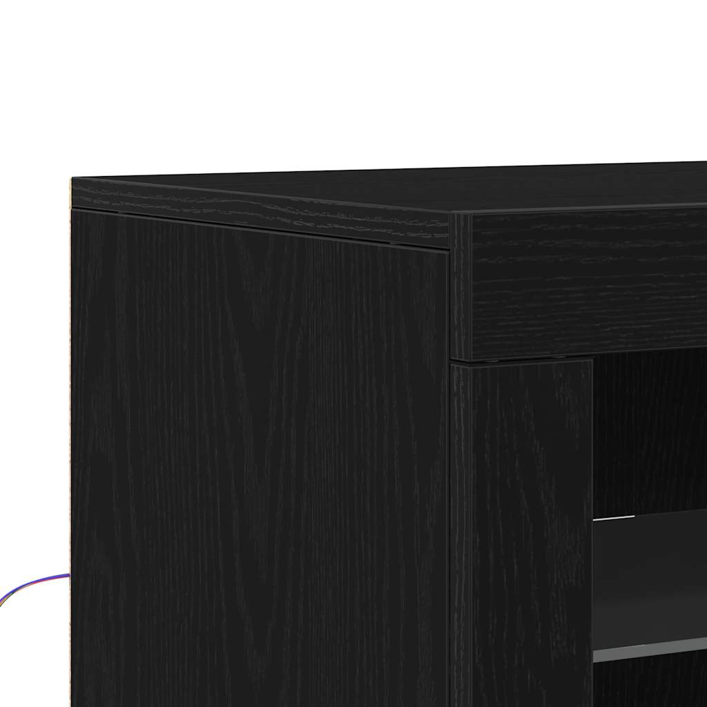 vidaXL Πλευρικό Τραπέζι LED 41 x 37 x 67 εκ Επεξεργασμένο Ξύλο