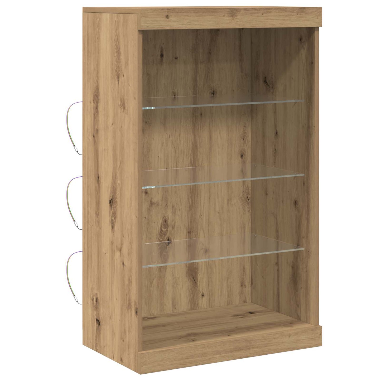 vidaXL Πλευρικό Τραπέζι LED Artisan Oak 60,5 x 37 x 100 εκ