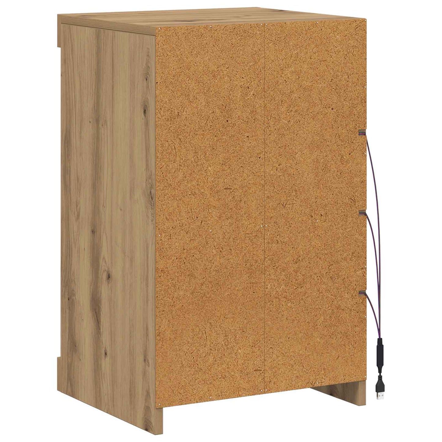 vidaXL Πλευρικό Τραπέζι LED Artisan Oak 41 x 37 x 67 εκ