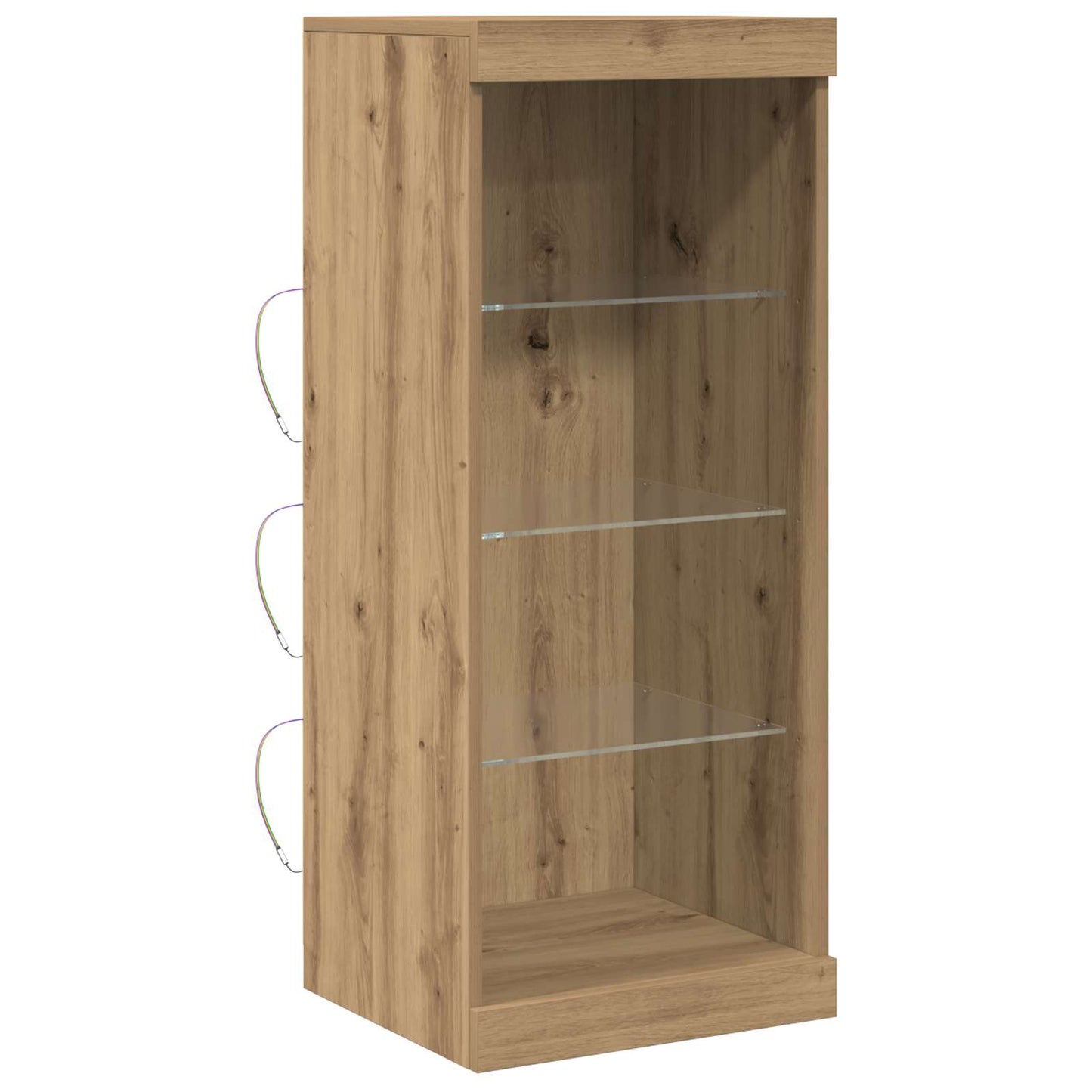vidaXL Πλευρικό Τραπέζι LED Artisan Oak 41 x 37 x 100 εκ