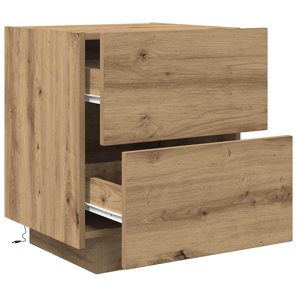 vidaXL Κομοδίνο Artisan Oak 45 x 40 x 55 εκ Επεξεργασμένο ξύλο