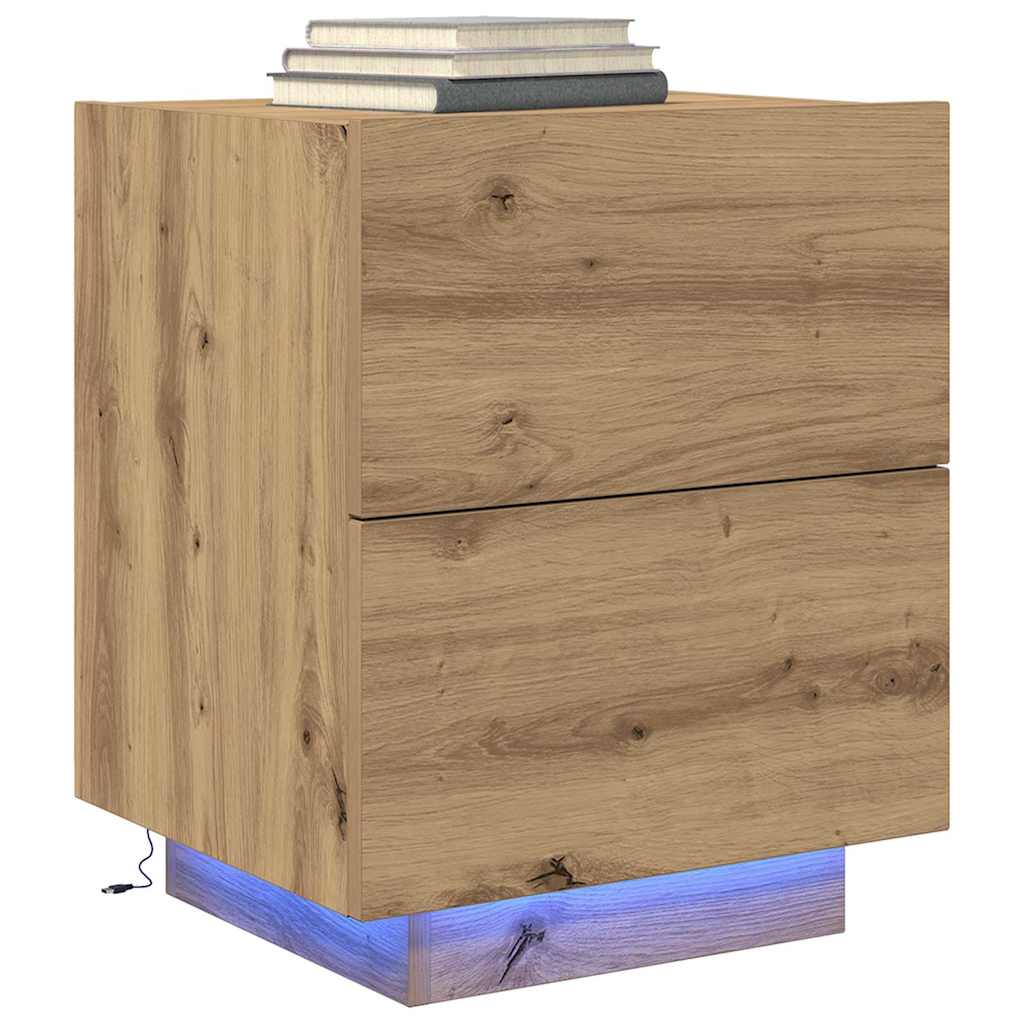 vidaXL Κομοδίνο Artisan Oak 45 x 40 x 55 εκ Επεξεργασμένο ξύλο
