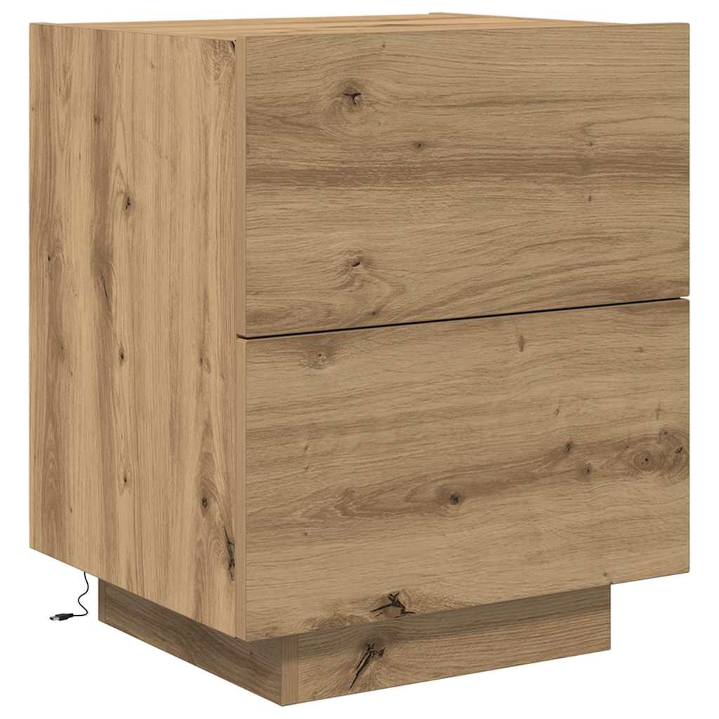 vidaXL Κομοδίνο 2 pcs Artisan Oak 45 x 40 x 55 εκ Επεξεργασμένο ξύλο