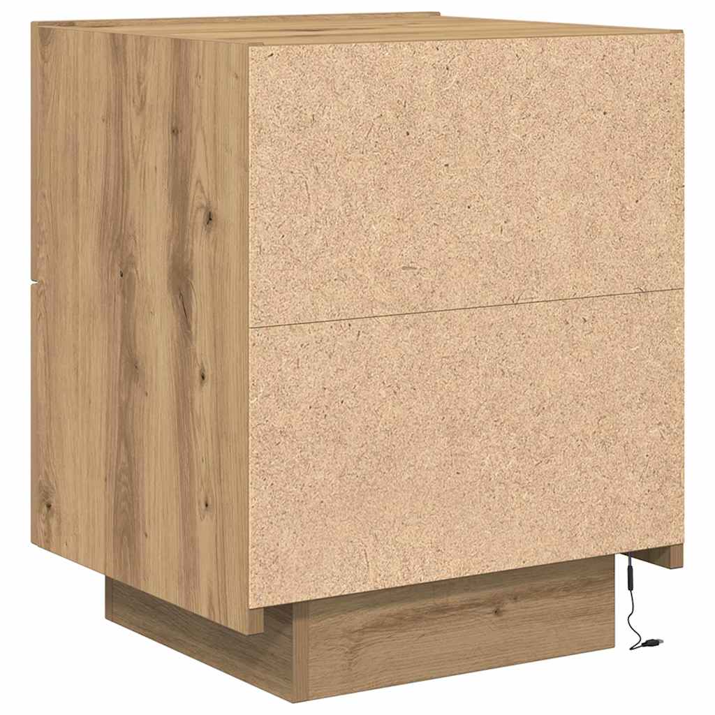 vidaXL Κομοδίνο 2 pcs Artisan Oak 45 x 40 x 55 εκ Επεξεργασμένο ξύλο