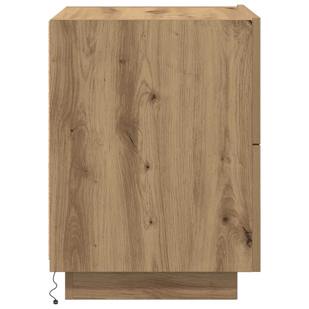 vidaXL Κομοδίνο 2 pcs Artisan Oak 45 x 40 x 55 εκ Επεξεργασμένο ξύλο
