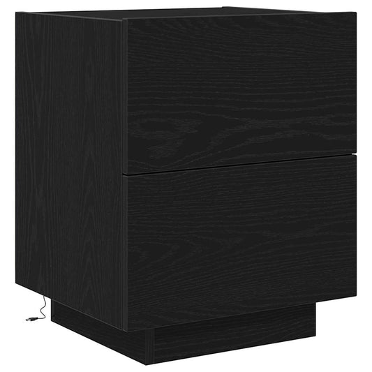 vidaXL Κομοδίνο Μαύρη Οξυά 45 x 40 x 55 εκ Επεξεργασμένο ξύλο
