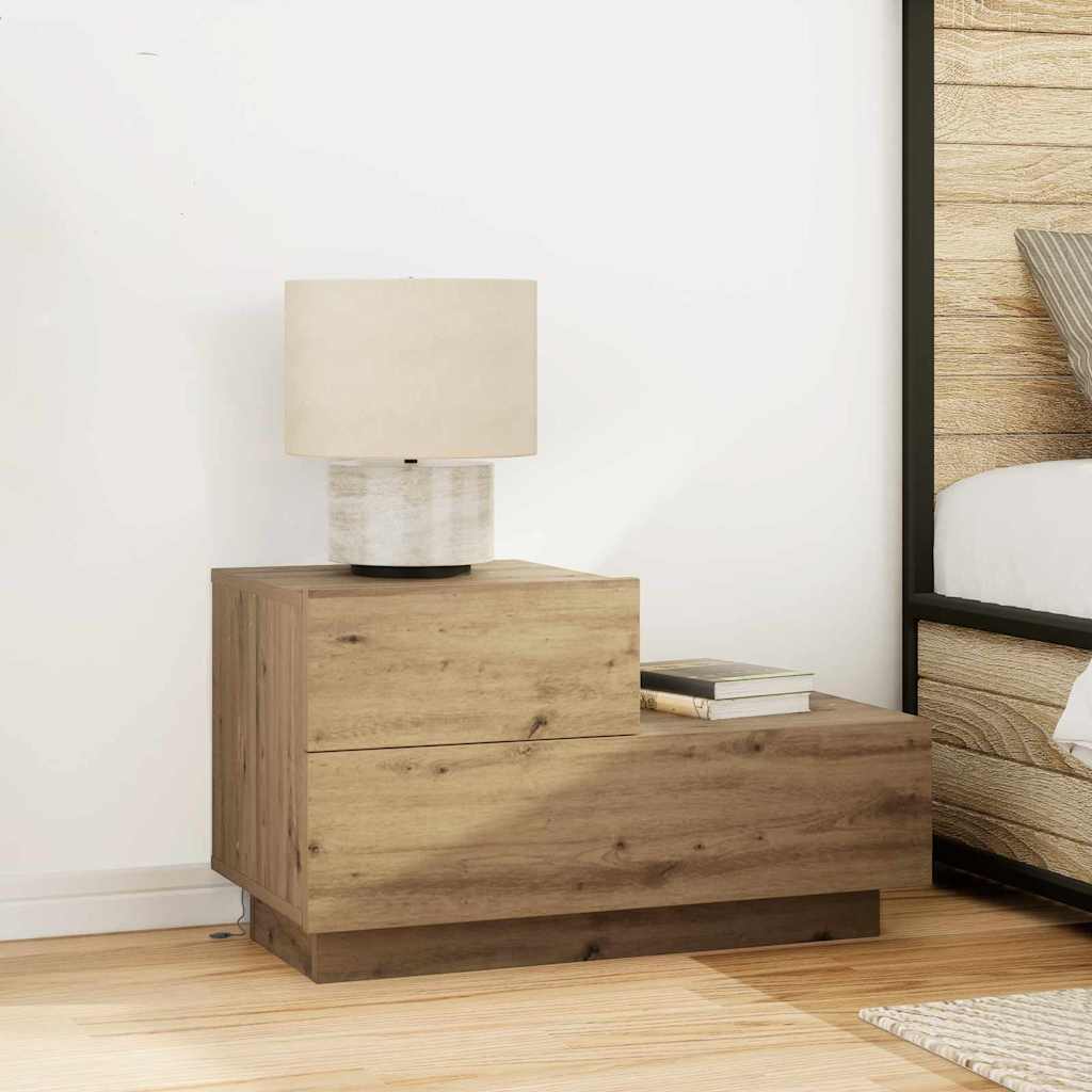 vidaXL Κομοδίνο Artisan Oak 70 x 36 x 40,5 εκ. Επεξεργασμένο ξύλο