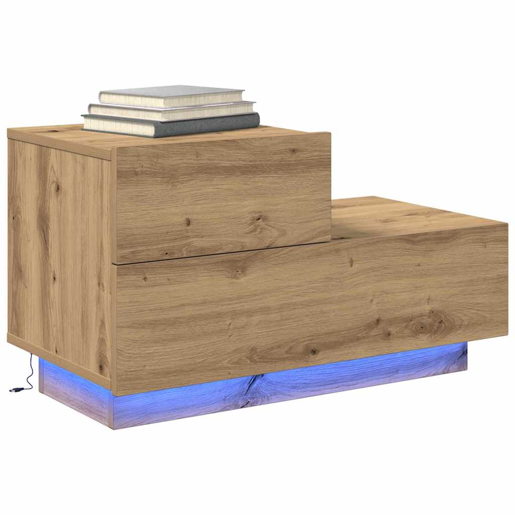 vidaXL Κομοδίνο Artisan Oak 70 x 36 x 40,5 εκ. Επεξεργασμένο ξύλο