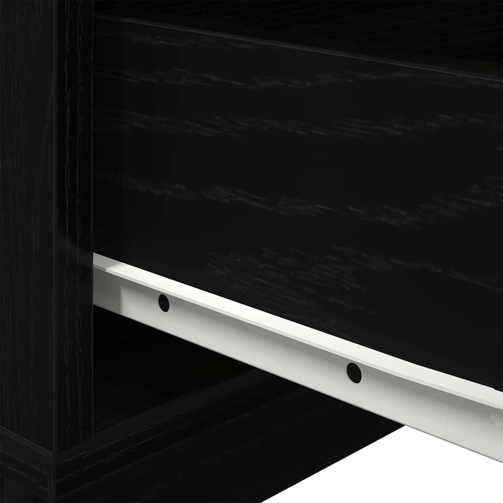 vidaXL Κομοδίνο Μαύρη Οξυά 70 x 36 x 40,5 εκ. Επεξεργασμένο ξύλο