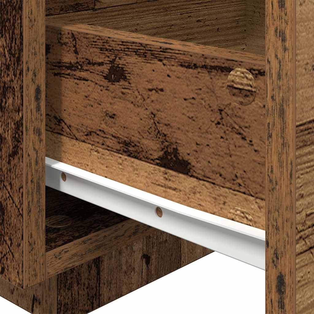 vidaXL Κομοδίνο 2 pcs Παλιό ξύλο 40 x 39 x 37 εκ Επεξεργασμένο ξύλο
