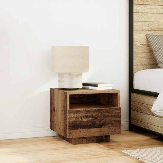 vidaXL Κομοδίνο 2 pcs Παλιό ξύλο 40 x 39 x 37 εκ Επεξεργασμένο ξύλο