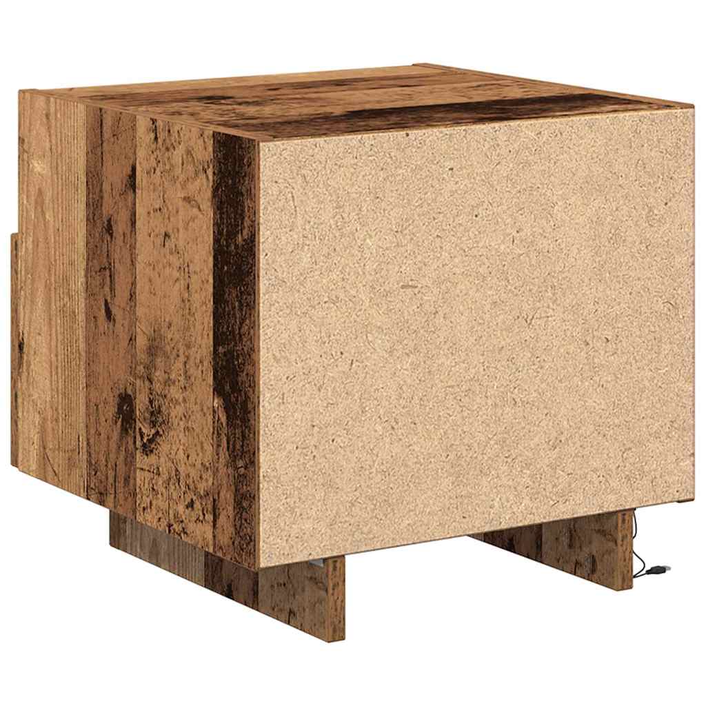 vidaXL Κομοδίνο 2 pcs Παλιό ξύλο 40 x 39 x 37 εκ Επεξεργασμένο ξύλο