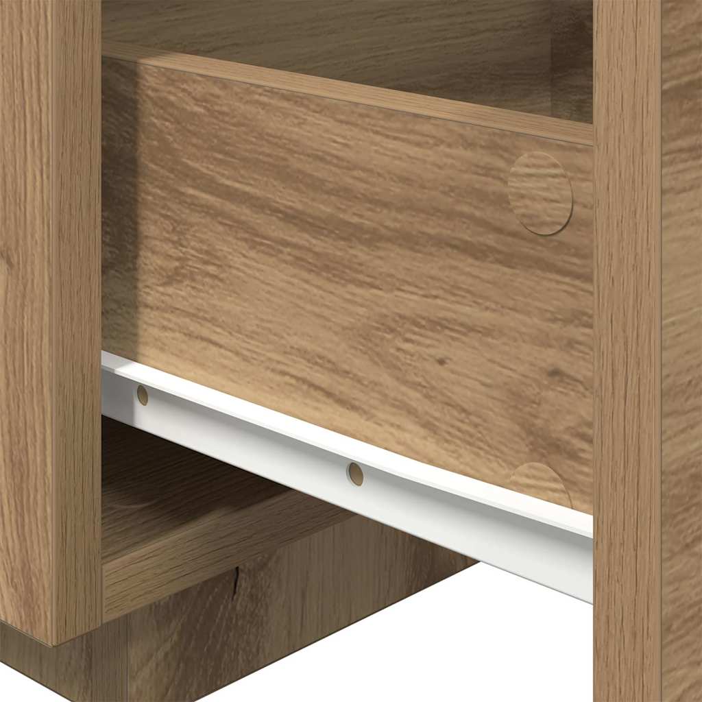 vidaXL Κομοδίνο Artisan Oak 40 x 39 x 37 εκ Επεξεργασμένο ξύλο