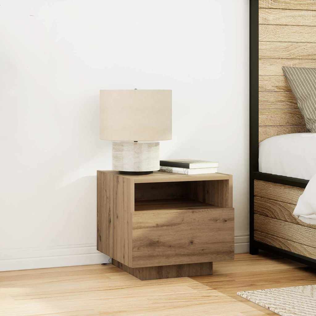 vidaXL Κομοδίνο Artisan Oak 40 x 39 x 37 εκ Επεξεργασμένο ξύλο