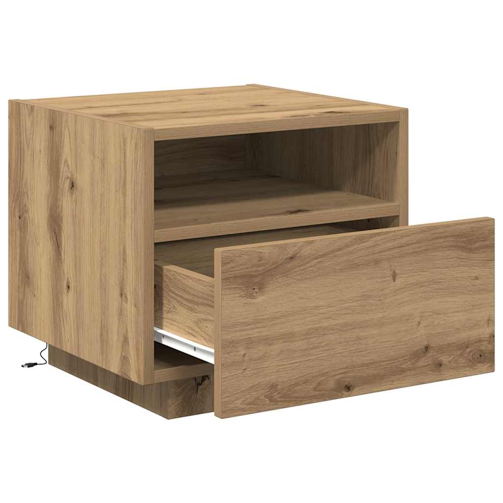 vidaXL Κομοδίνο 2 pcs Artisan Oak 40 x 39 x 37 εκ Επεξεργασμένο ξύλο