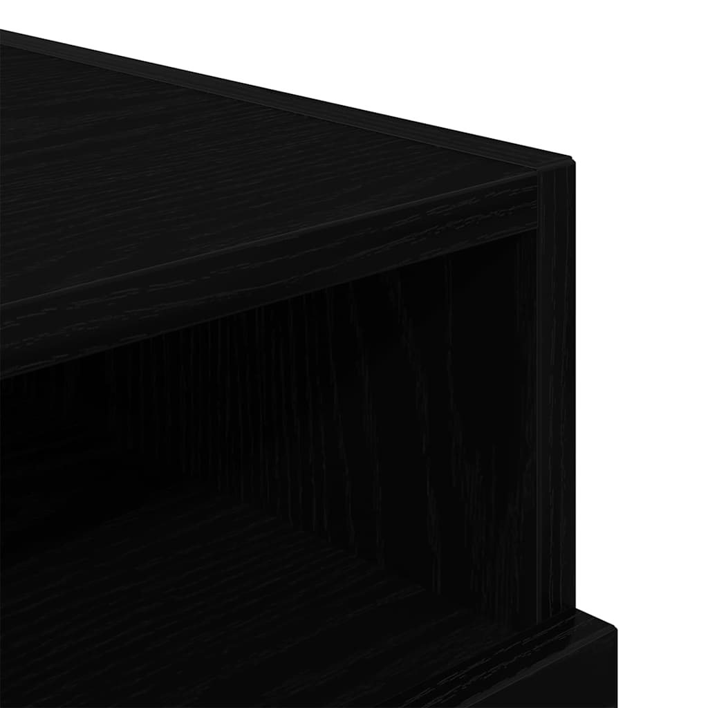 vidaXL Κομοδίνο Μαύρη Οξυά 40 x 39 x 37 εκ Επεξεργασμένο ξύλο