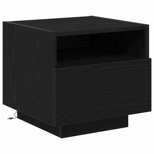 vidaXL Κομοδίνο Μαύρη Οξυά 40 x 39 x 37 εκ Επεξεργασμένο ξύλο