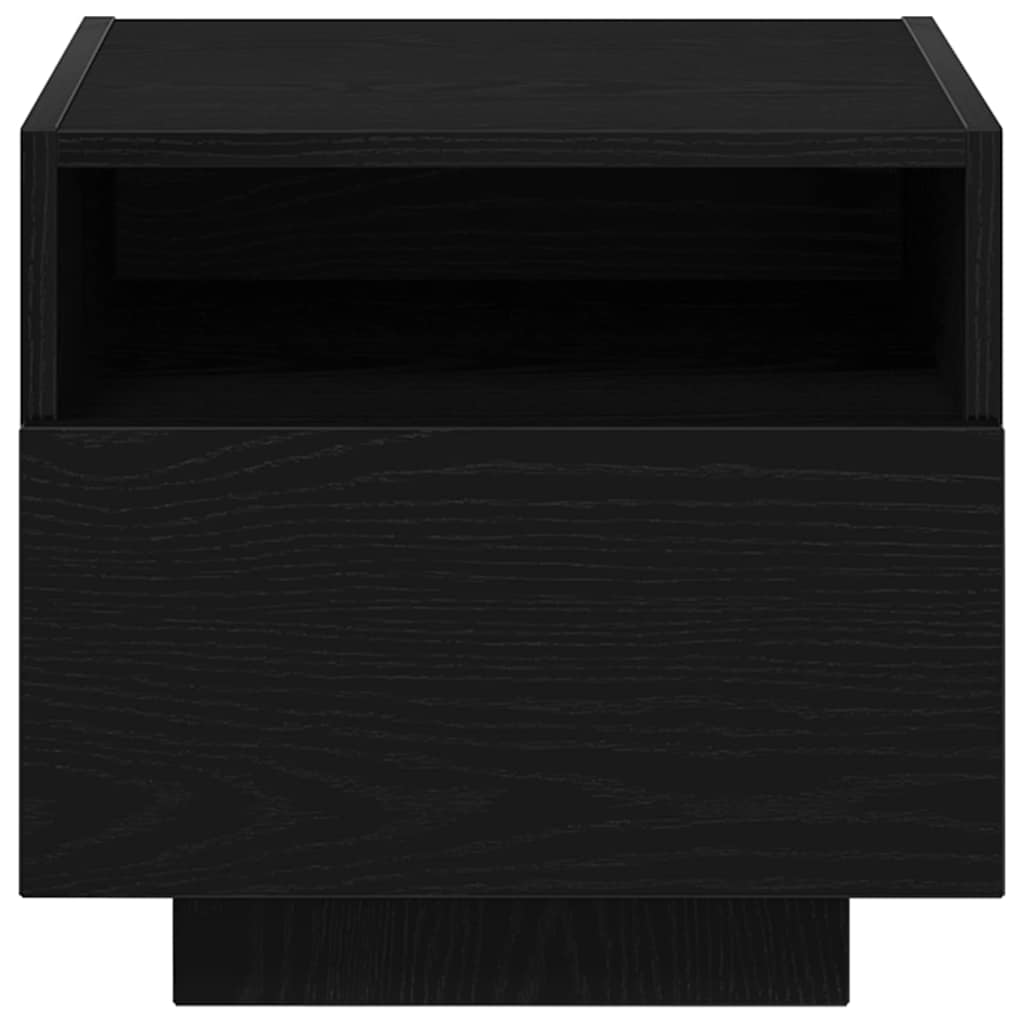 vidaXL Κομοδίνο Μαύρη Οξυά 40 x 39 x 37 εκ Επεξεργασμένο ξύλο