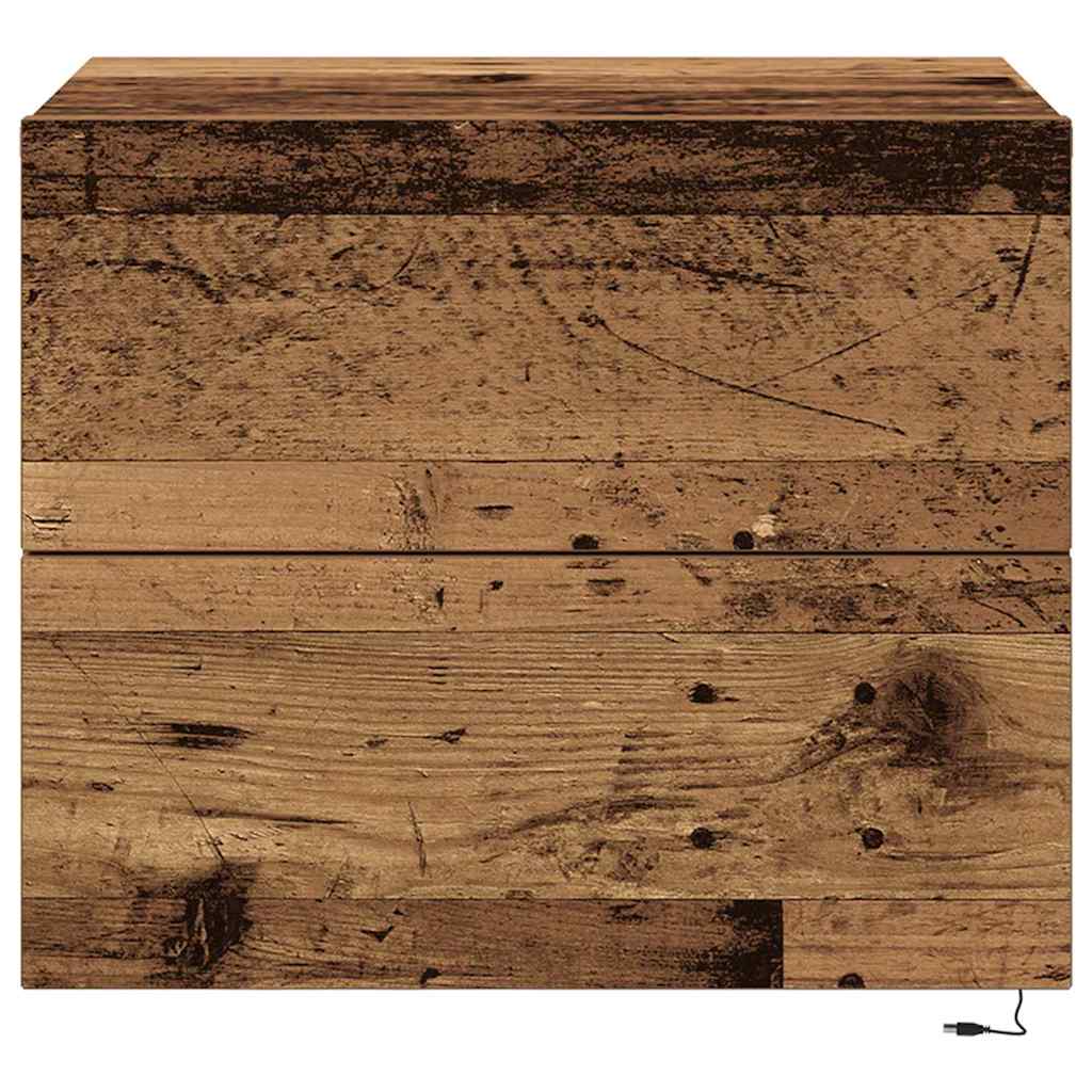 vidaXL Κομοδίνο Παλιό ξύλο 50 x 39 x 41 εκ. Επεξεργασμένο ξύλο