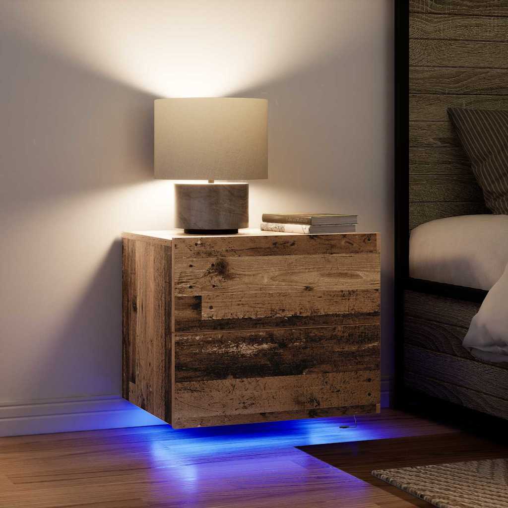 vidaXL Κομοδίνο 2 pcs Παλιό ξύλο 50 x 39 x 41 εκ. Επεξεργασμένο ξύλο