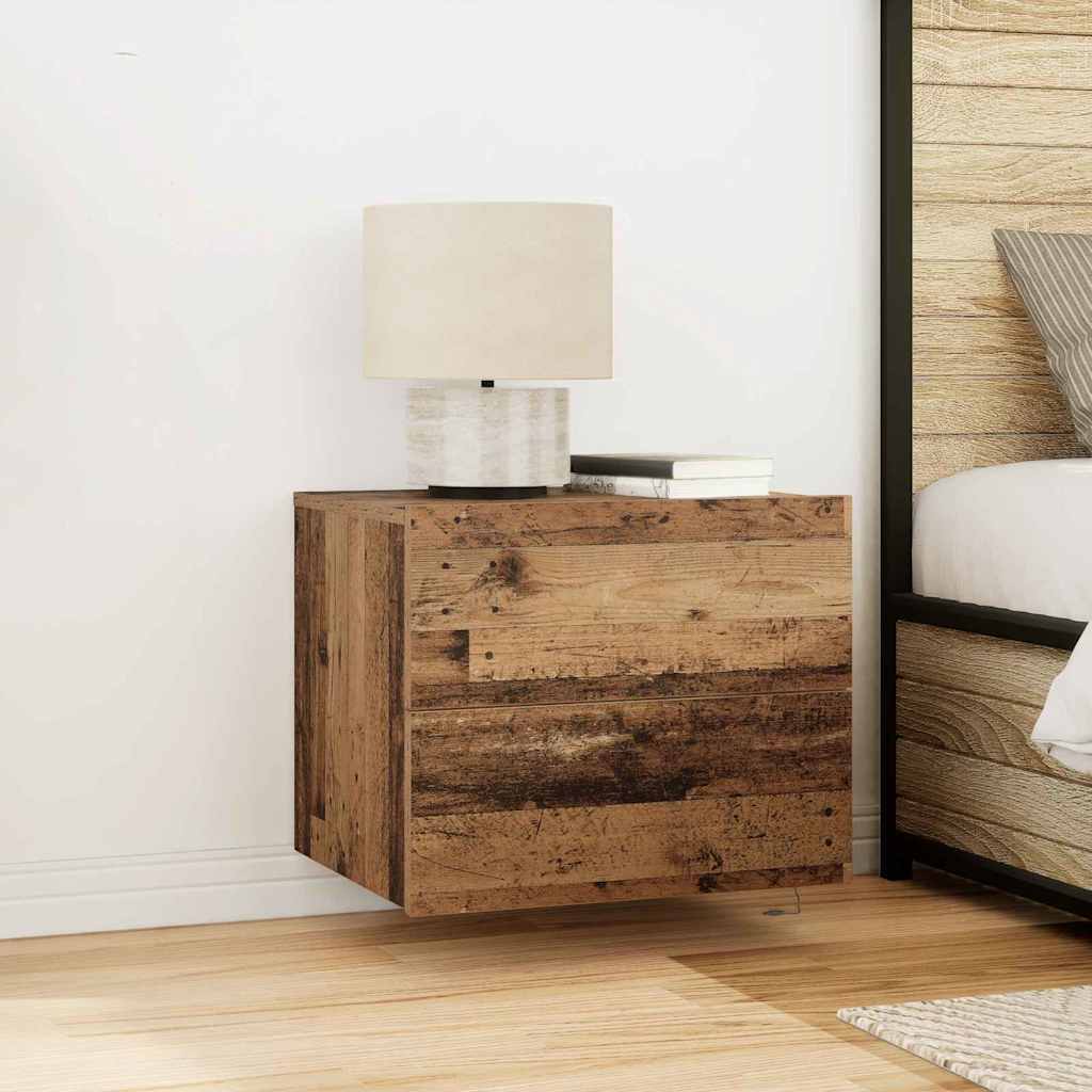 vidaXL Κομοδίνο 2 pcs Παλιό ξύλο 50 x 39 x 41 εκ. Επεξεργασμένο ξύλο
