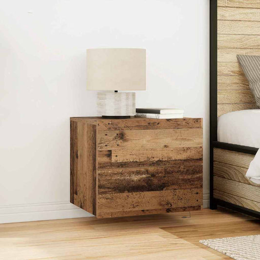 vidaXL Κομοδίνο 2 pcs Παλιό ξύλο 50 x 39 x 41 εκ. Επεξεργασμένο ξύλο