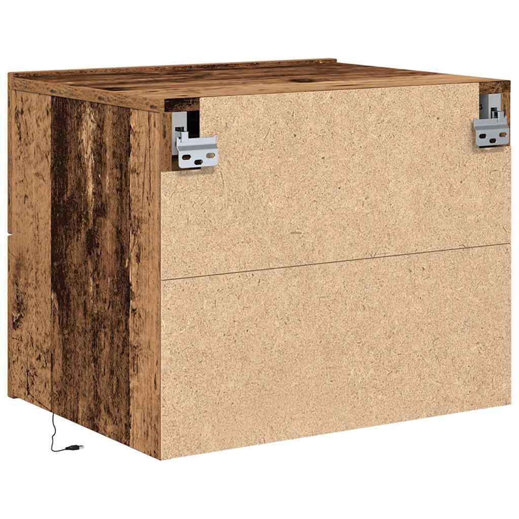 vidaXL Κομοδίνο 2 pcs Παλιό ξύλο 50 x 39 x 41 εκ. Επεξεργασμένο ξύλο