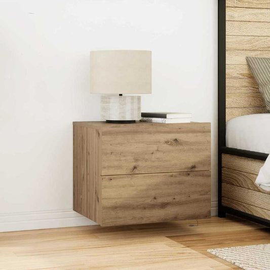 vidaXL Κομοδίνο 2 pcs Artisan Oak 50 x 39 x 41 εκ. Επεξεργασμένο ξύλο