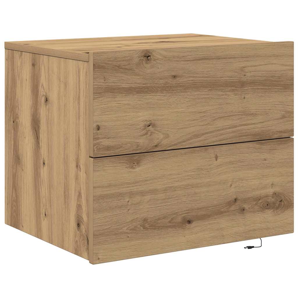 vidaXL Κομοδίνο 2 pcs Artisan Oak 50 x 39 x 41 εκ. Επεξεργασμένο ξύλο