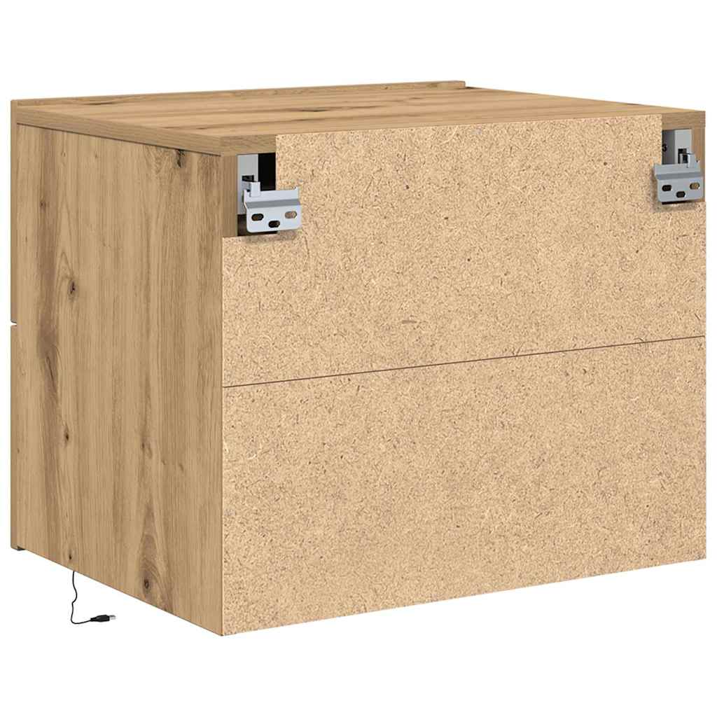 vidaXL Κομοδίνο 2 pcs Artisan Oak 50 x 39 x 41 εκ. Επεξεργασμένο ξύλο