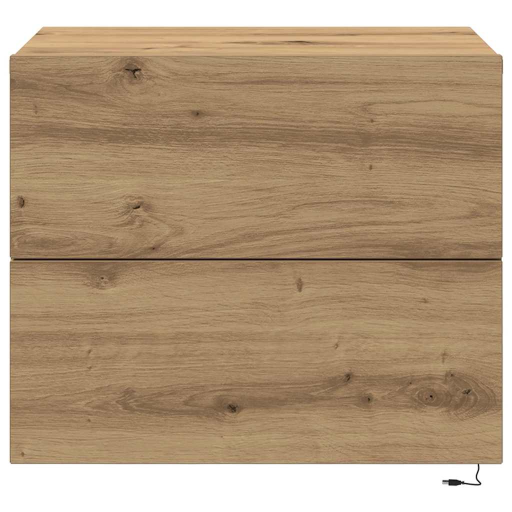 vidaXL Κομοδίνο 2 pcs Artisan Oak 50 x 39 x 41 εκ. Επεξεργασμένο ξύλο