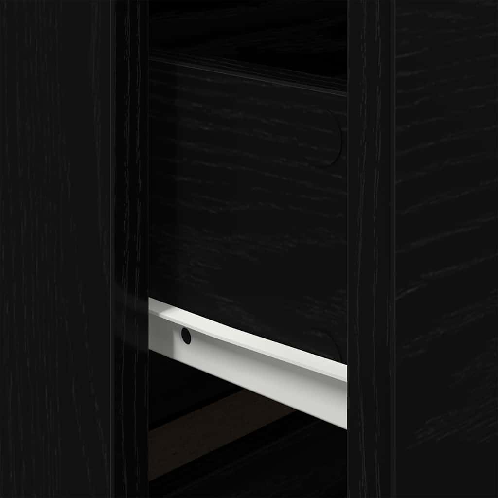 vidaXL Κομοδίνο Μαύρη Οξυά 50 x 39 x 41 εκ. Επεξεργασμένο ξύλο
