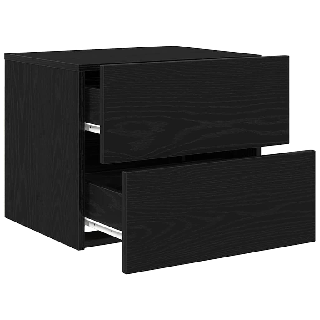 vidaXL Κομοδίνο Μαύρη Οξυά 50 x 39 x 41 εκ. Επεξεργασμένο ξύλο