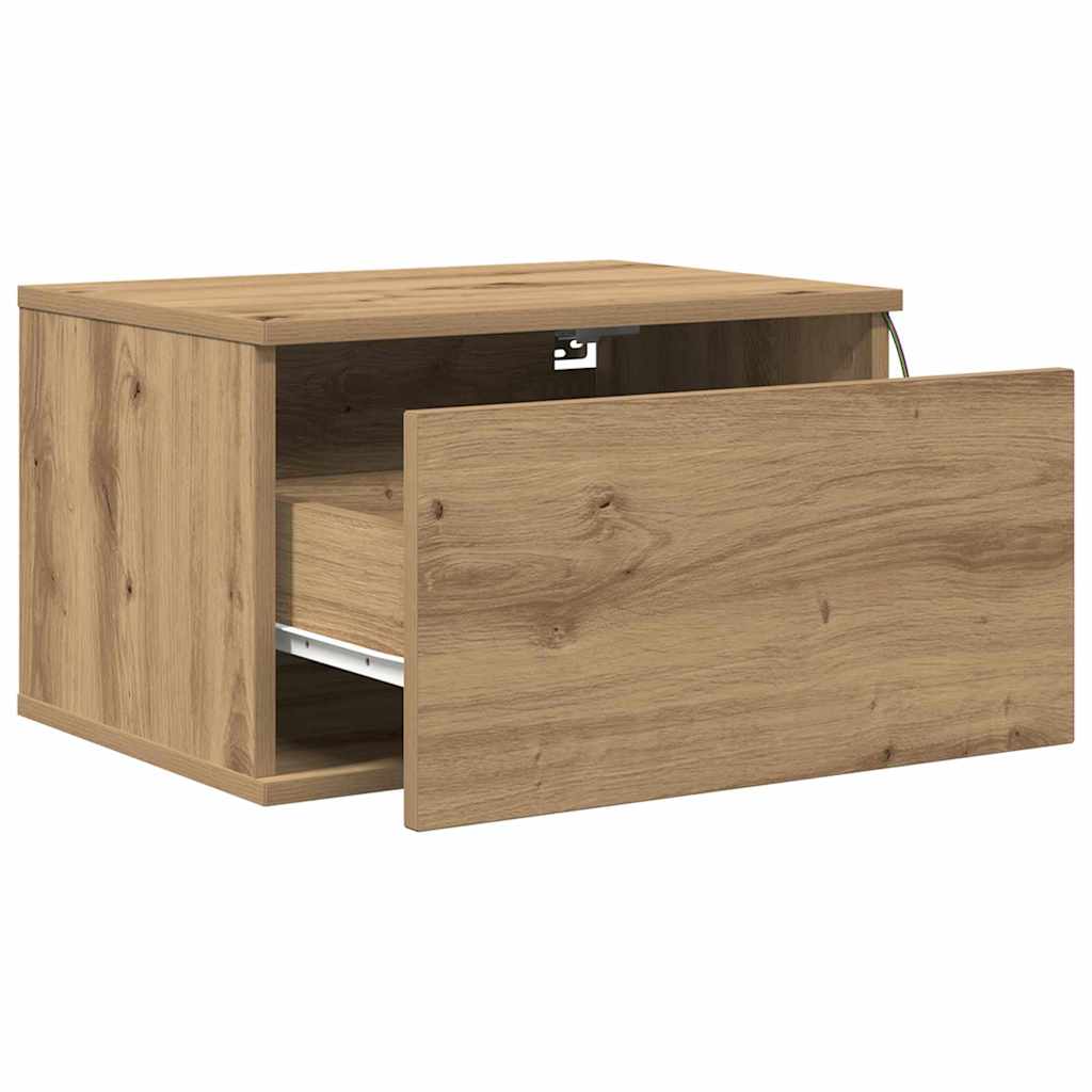 vidaXL Τοίχου κομοδίνο Artisan Oak 50 x 36 x 30 εκ Επεξεργασμένο ξύλο