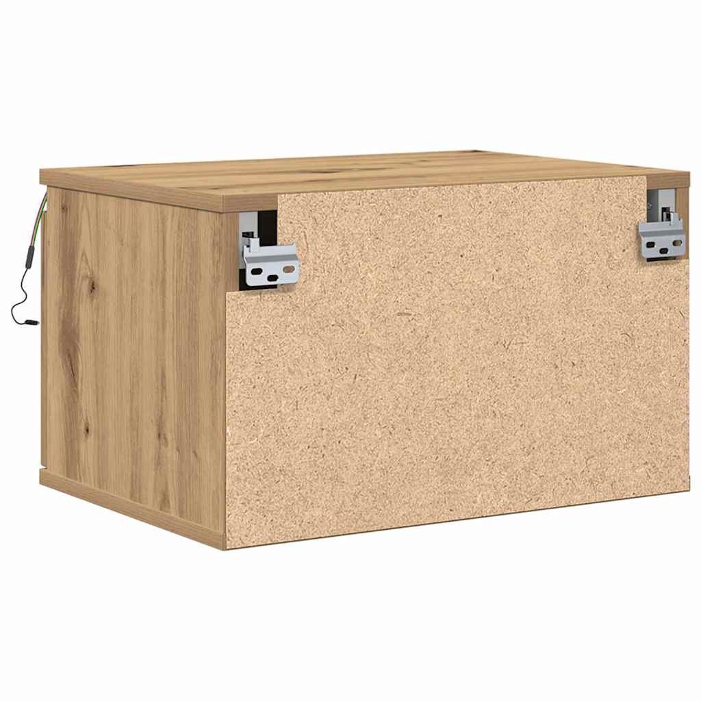 vidaXL Τοίχου κομοδίνο Artisan Oak 50 x 36 x 30 εκ Επεξεργασμένο ξύλο