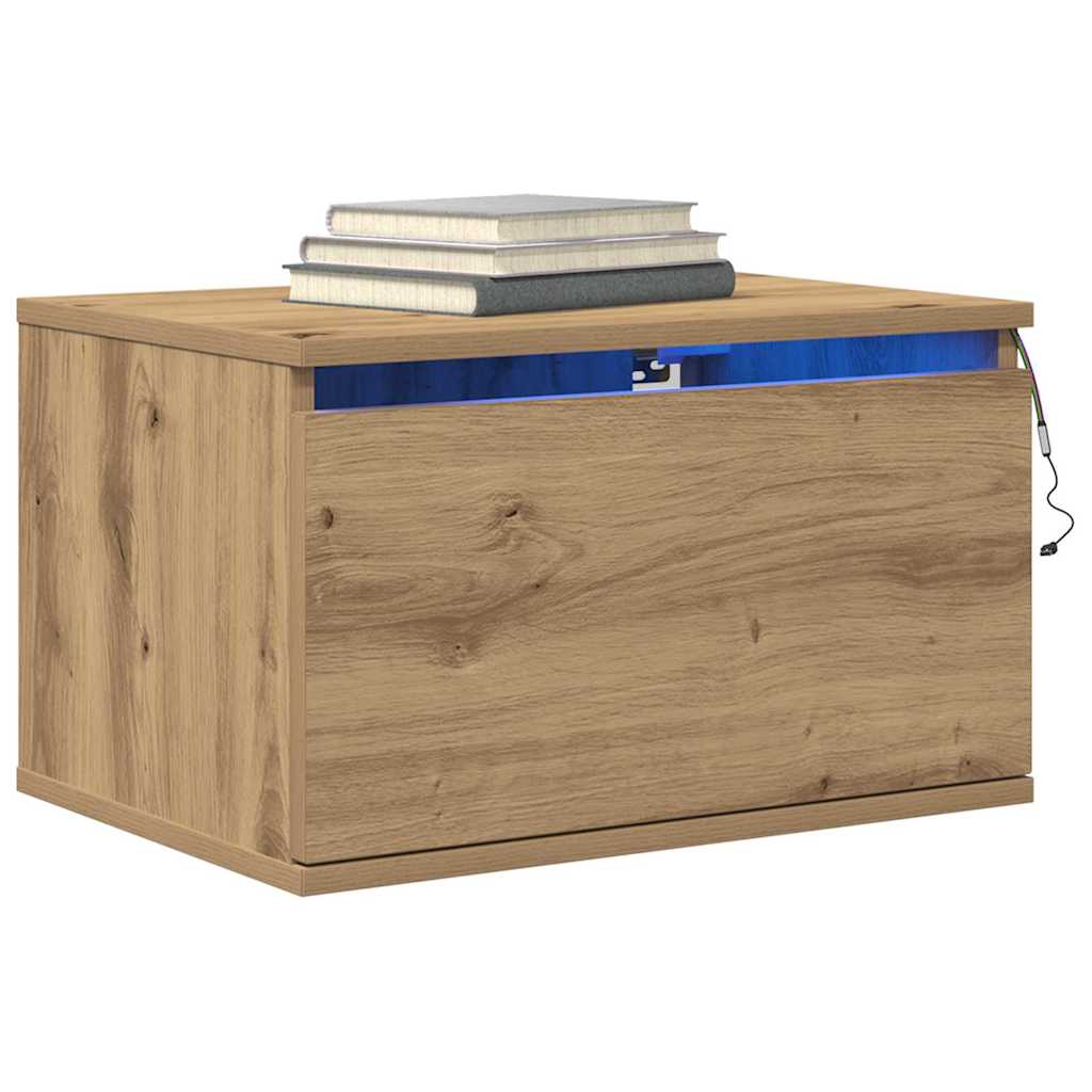 vidaXL Τοίχου κομοδίνο Artisan Oak 50 x 36 x 30 εκ Επεξεργασμένο ξύλο