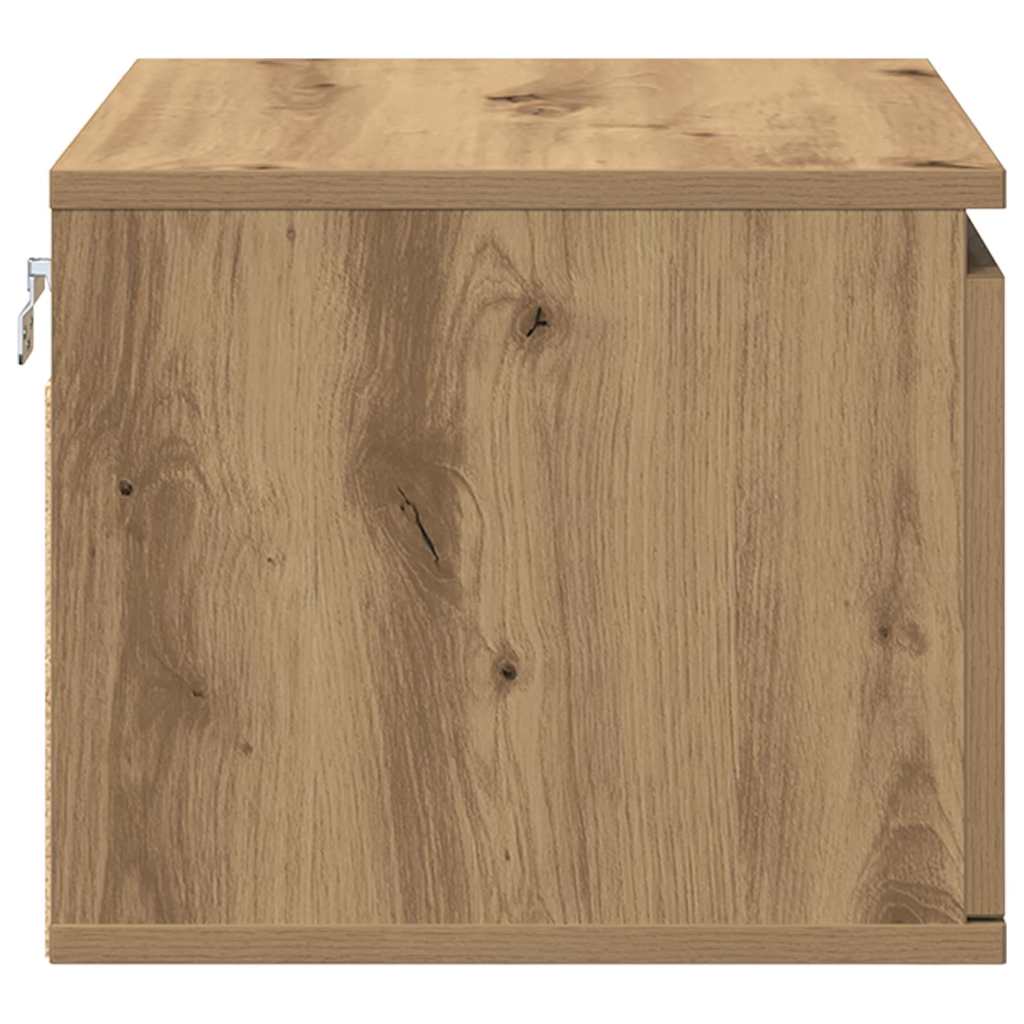vidaXL Τοίχου κομοδίνο με συρτάρι 2 pcs Artisan Oak 50 x 36 x 30 εκ