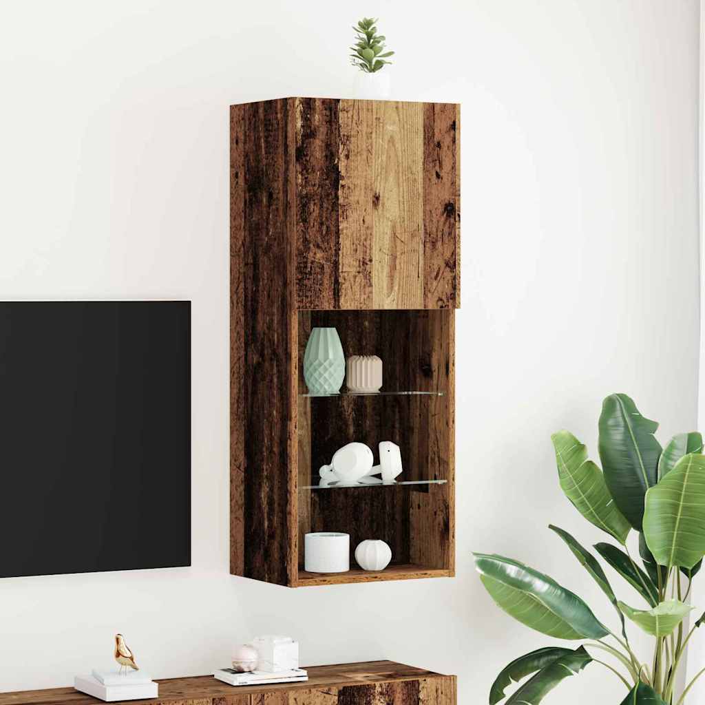 vidaXL Σετ επίπλου τηλεόρασης 40,5 x 30 x 102 εκ. Παλιό ξύλο