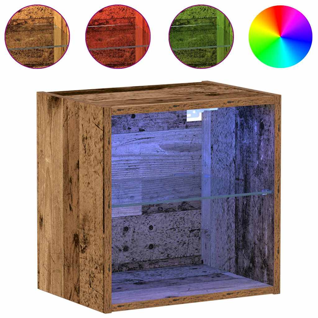 vidaXL Πλωτό ράφι με ράφι Καφέ 40 x 28.5 x 40 εκ Επεξεργασμένο ξύλο