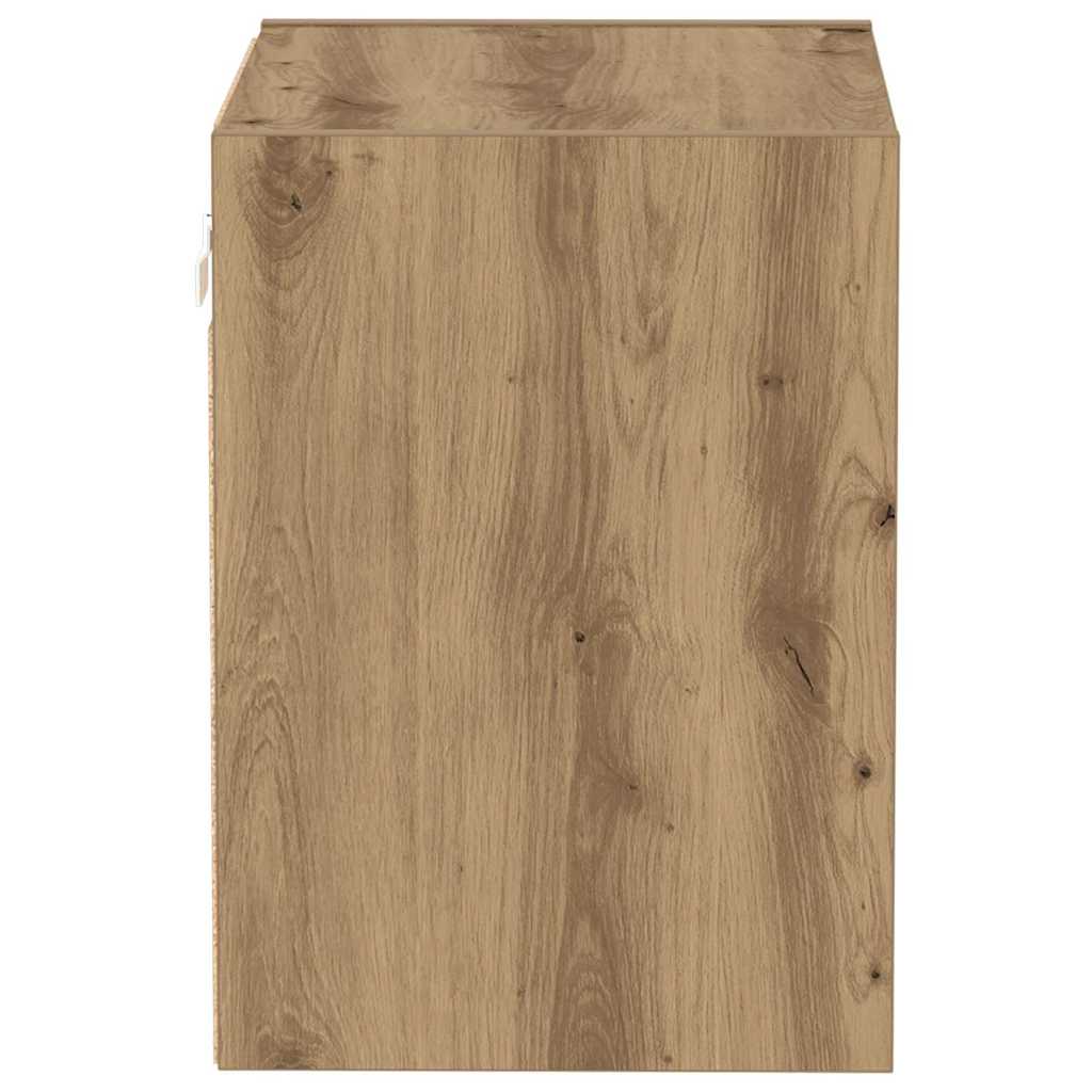 vidaXL Πλωτό ράφι με ράφι Καφέ 40 x 28.5 x 40 εκ Επεξεργασμένο ξύλο