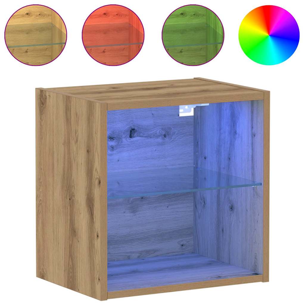 vidaXL Πλωτό ράφι με ράφι Καφέ 40 x 28.5 x 40 εκ Επεξεργασμένο ξύλο